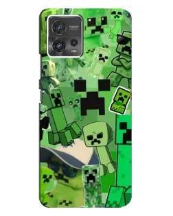Чохол для Motorola MOTO G72 з картинкою «Кріпери Minecraft»