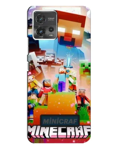 Чехол для Motorola MOTO G72 с картинкой «Minecraft герои игры»