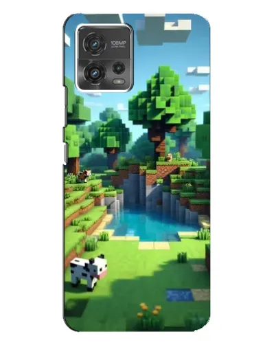 Чехол для Motorola MOTO G72 с картинкой «Minecraft летний день»