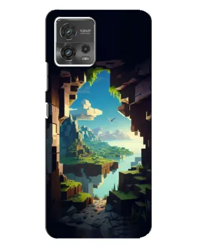 Чехол для Motorola MOTO G72 с картинкой «Вид из пещеры»