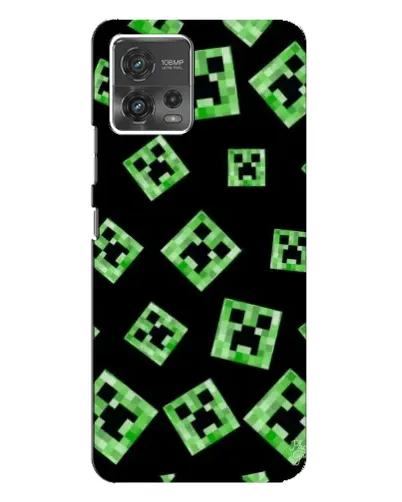 Чехол для Motorola MOTO G72 с картинкой «Паттерн с криперами»