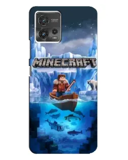 Чехол для Motorola MOTO G72 с картинкой «Minecraft ледяной мир»