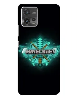Чехол для Motorola MOTO G72 с картинкой «Minecraft Diamond лого»