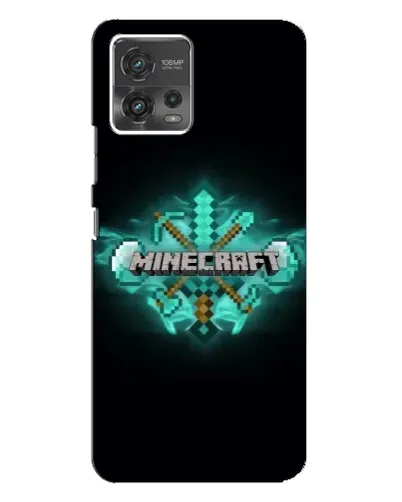 Чехол для Motorola MOTO G72 с картинкой «Minecraft Diamond лого»