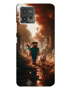 Чехол для Motorola MOTO G72 с картинкой «Стив в лесу»