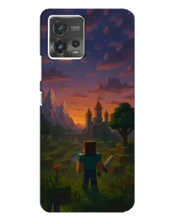 Чехол для Motorola MOTO G72 с картинкой «Стив у башни»