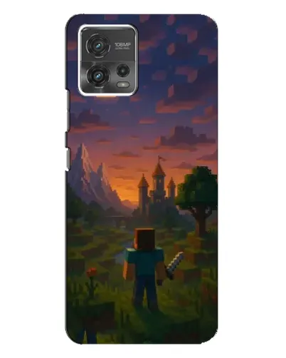 Чехол для Motorola MOTO G72 с картинкой «Стив у башни»