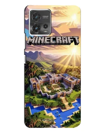 Чехол для Motorola MOTO G72 с картинкой «Minecraft панорама»