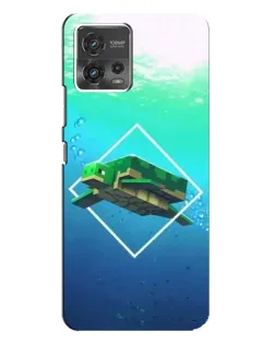 Чехол для Motorola MOTO G72 с картинкой «Черепаха Minecraft»