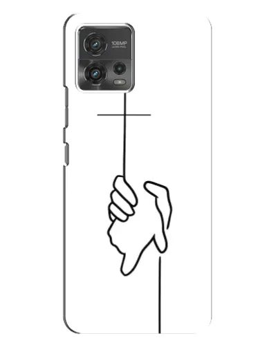 Чехол для Motorola MOTO G72 с картинкой «Рука держит»