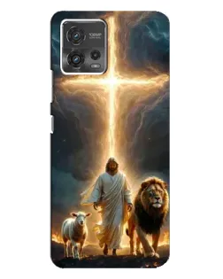 Чехол для Motorola MOTO G72 с картинкой «Лев Иуды и Свет»