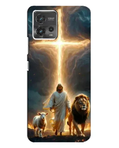 Чехол для Motorola MOTO G72 с картинкой «Лев Иуды и Свет»