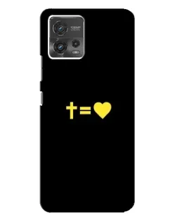 Чехол для Motorola MOTO G72 с картинкой «Сердце и Крест»
