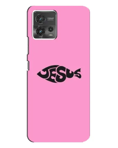 Чехол для Motorola MOTO G72 с картинкой «Розовый символ  Jesus»