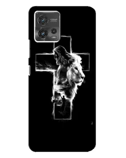 Чехол для Motorola MOTO G72 с картинкой «Сияющий крест Jesus»