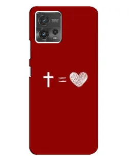 Чехол для Motorola MOTO G72 с картинкой «Уравнение любви»