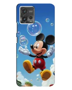 Чехол для Motorola MOTO G72 с картинкой «Mickey и мыльные пузыри»