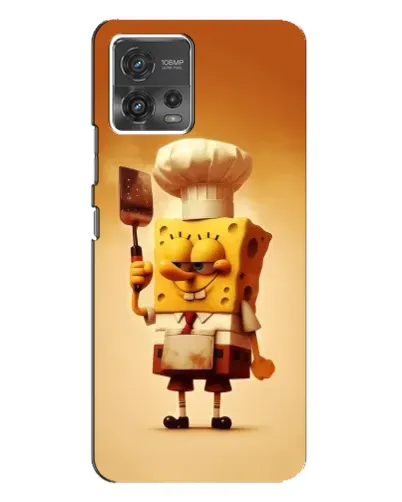 Чехол для Motorola MOTO G72 с картинкой «Губка Боб повар»
