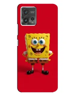 Чехол для Motorola MOTO G72 с картинкой «Спанч Боб на красном»