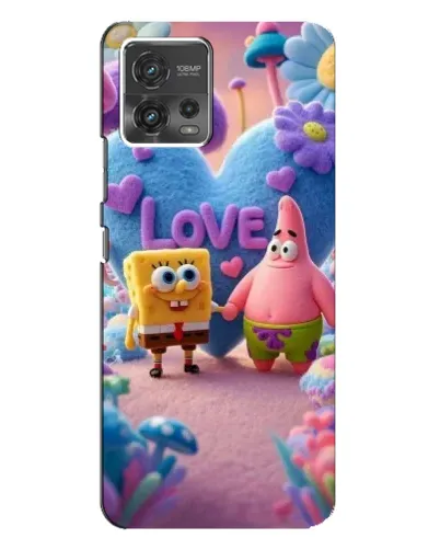 Чехол для Motorola MOTO G72 с картинкой «Губка Боб Патрик»