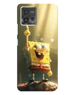 Чехол для Motorola MOTO G72 с картинкой «Сияющий Спанч Боб»