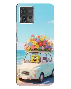 Чехол для Motorola MOTO G72 с картинкой «Автомобильное путешествие»
