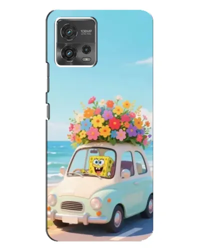 Чехол для Motorola MOTO G72 с картинкой «Автомобильное путешествие»