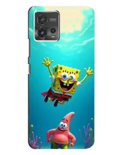 Чехол для Motorola MOTO G72 с картинкой «Спанч Боб под водой»