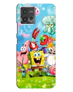 Чехол для Motorola MOTO G72 с картинкой «Губка Боб и друзья»