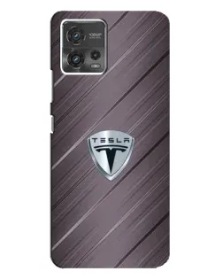 Чохол для Motorola MOTO G72 з картинкою «Металева текстура Tesla»