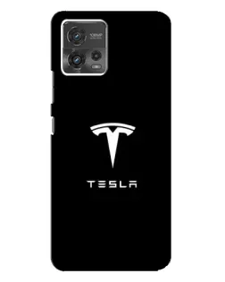 Чохол для Motorola MOTO G72 з картинкою «Tesla White Logo»