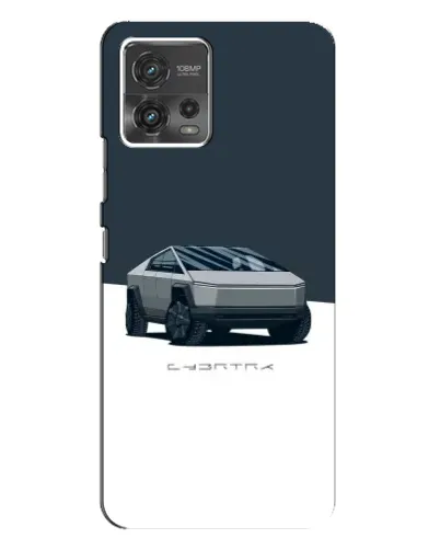 Чохол для Motorola MOTO G72 з картинкою «Сріблястий Cybertruck Tesla»