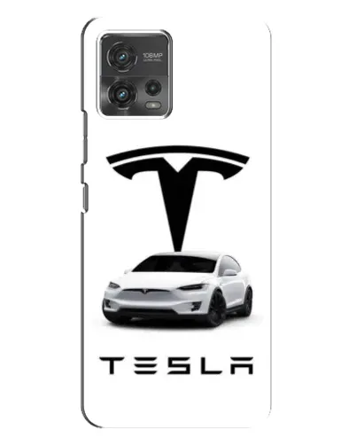 Чохол для Motorola MOTO G72 з картинкою «Tesla White Style»