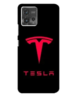 Чохол для Motorola MOTO G72 з картинкою «Tesla Red Logo»