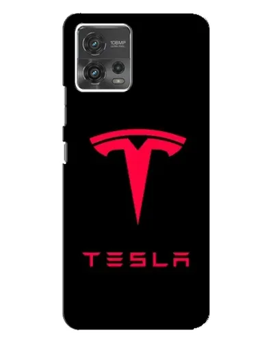 Чохол для Motorola MOTO G72 з картинкою «Tesla Red Logo»