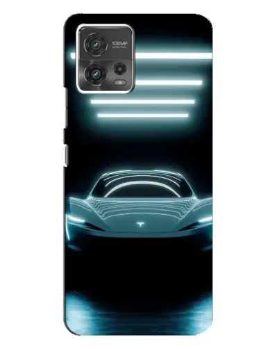 Чохол для Motorola MOTO G72 з картинкою «Tesla в неоні»