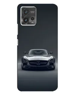 Чехол для Motorola MOTO G72 с картинкой «Mercedes на черном»