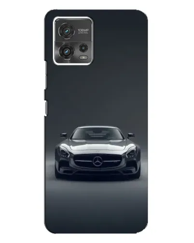Чехол для Motorola MOTO G72 с картинкой «Mercedes на черном»