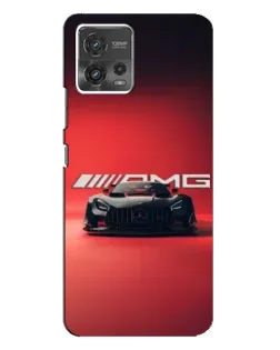 Чехол для Motorola MOTO G72 с картинкой «Mercedes AMG — красная линия»