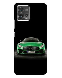 Чехол для Motorola MOTO G72 с картинкой «Mercedes — неоновый лого»