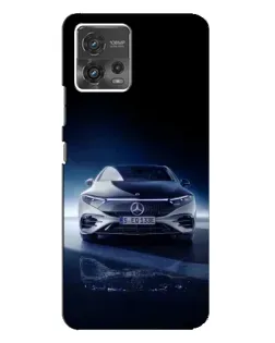 Чехол для Motorola MOTO G72 с картинкой «Ночной Mercedes EQ»