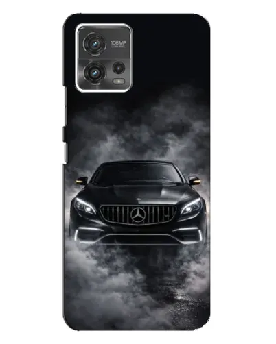 Чехол для Motorola MOTO G72 с картинкой «Mercedes в дыму»