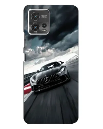 Чехол для Motorola MOTO G72 с картинкой «Гоночный Mercedes AMG»