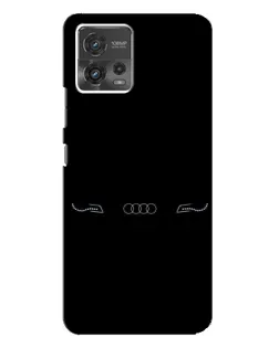 Чехол для Motorola MOTO G72 с картинкой «Audi — световой подпись»
