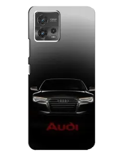 Чехол для Motorola MOTO G72 с картинкой «Audi — градиентный контур»