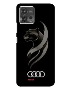 Чехол для Motorola MOTO G72 с картинкой «Графика — пантера и Audi»