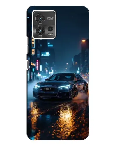 Чехол для Motorola MOTO G72 с картинкой «Ночной город и Audi» Чехол для Motorola MOTO G72 с картинкой «Ночной город и Audi»