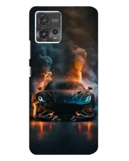 Чехол для Motorola MOTO G72 с картинкой «Lamborghini дымная эстетика»