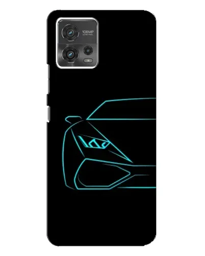 Чехол для Motorola MOTO G72 с картинкой «Голубой силуэт Lamborghini» Чехол для Motorola MOTO G72 с картинкой «Голубой силуэт Lamborghini»