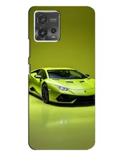 Чехол для Motorola MOTO G72 с картинкой «Салатовый Lamborghini Huracan»